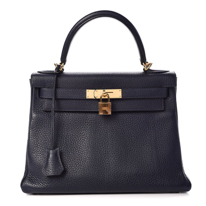 Hermes Taurillon Clemence Kelly Retourne 28 Bleu Nuit 1 of 37