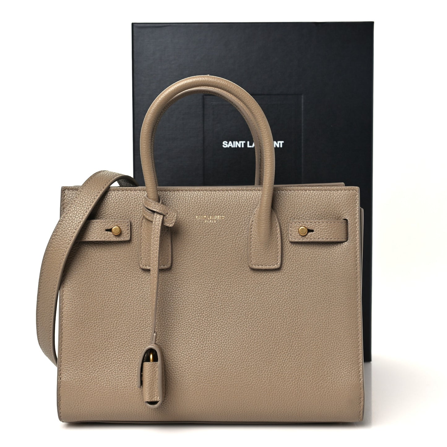 Grained Calfskin Baby Sac De Jour Souple Dark Beige