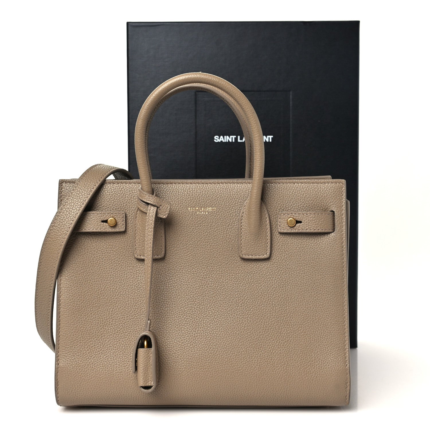 Saint Laurent Grained Calfskin Baby Sac De Jour Souple Dark Beige 11 of 11