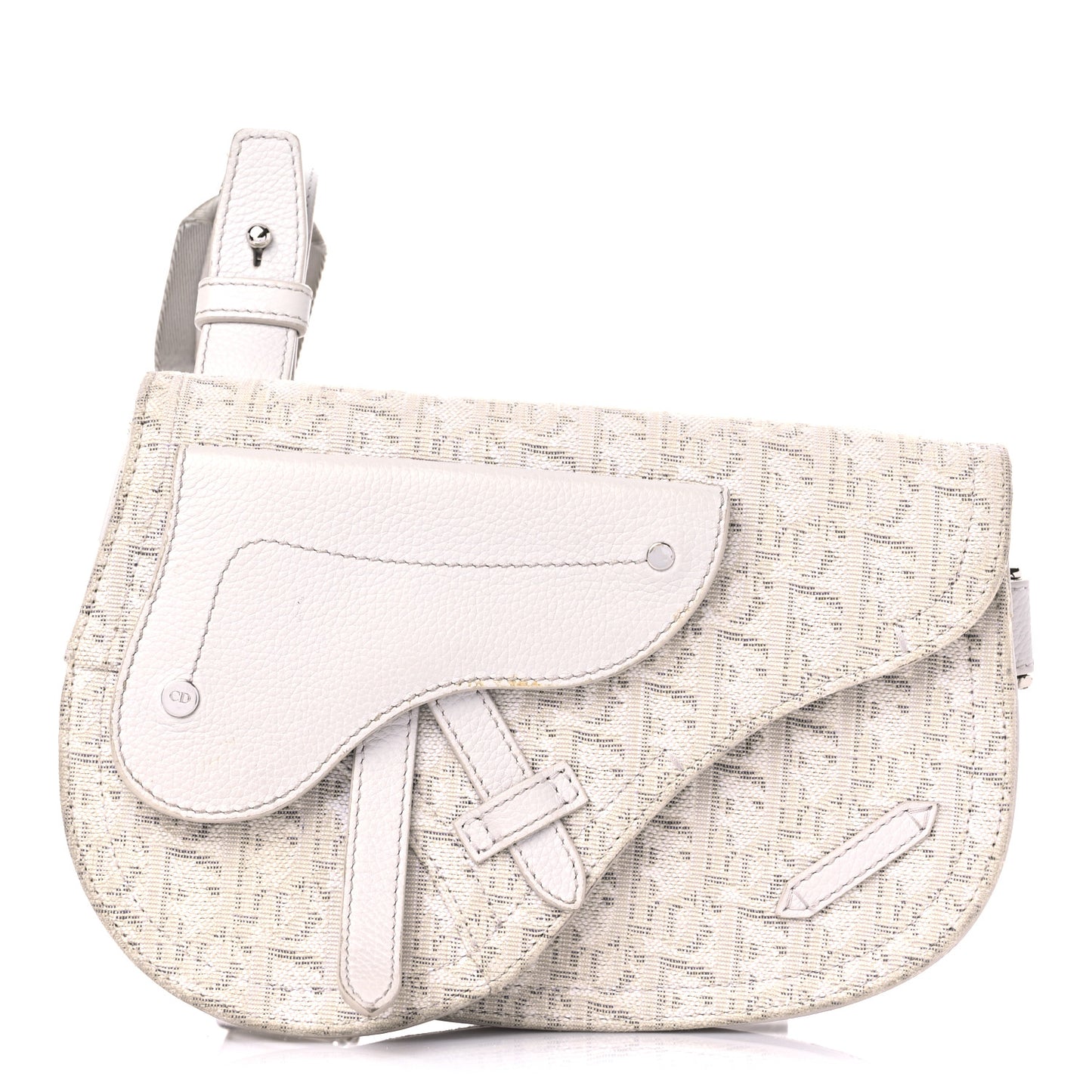 Oblique Saddle Messenger Pouch Beige