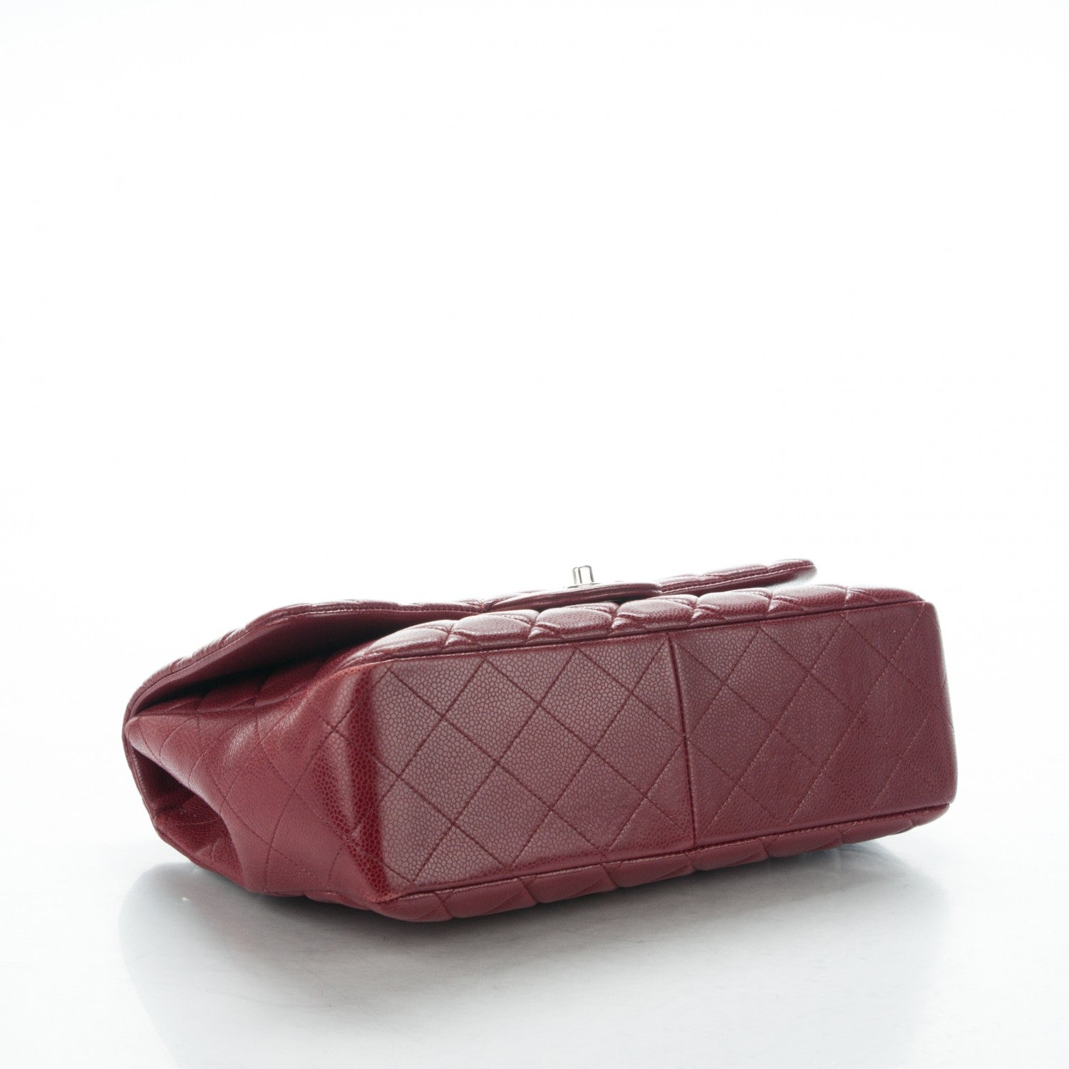 Chanel Caviar Quilted Jumbo Single Flap Dark Red 4 of 7