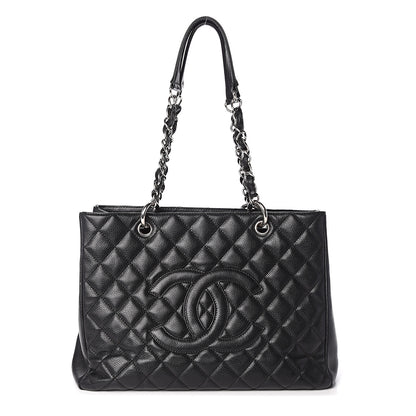 Chanel Caviar Quilted Grand Shopping Tote GST Black 1 of 9
