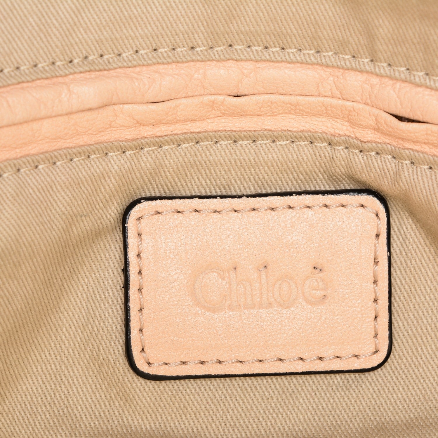 Chloe Lambskin Embroidered Large Marcie Satchel Beige 6 of 8