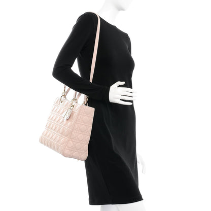 Christian Dior Lambskin Cannage Large Lady Dior Light Pink 2 of 8
