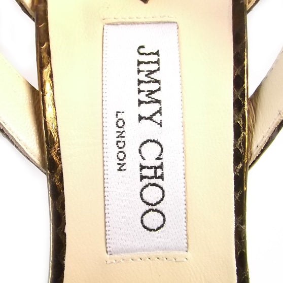 Snakeskin Hector Heels 39 Bronze