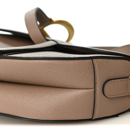 Christian Dior Grained Calfskin Saddle Bag With Strap Warm Taupe 10 of 10