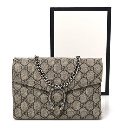 Gucci GG Supreme Monogram Mini Dionysus Chain Wallet Beige Taupe 13 of 13
