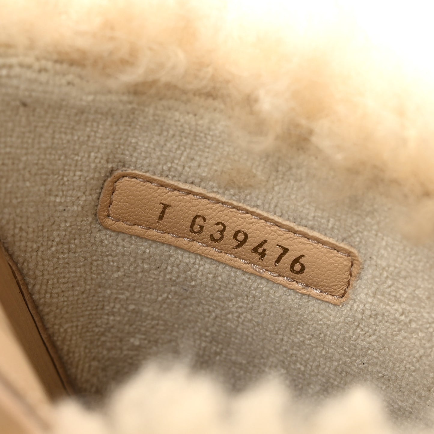 Shearling Lambskin Clogs 38 Beige