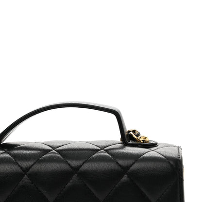 Chanel Lambskin Quilted Mini Golden Plate Flap Black 12 of 12