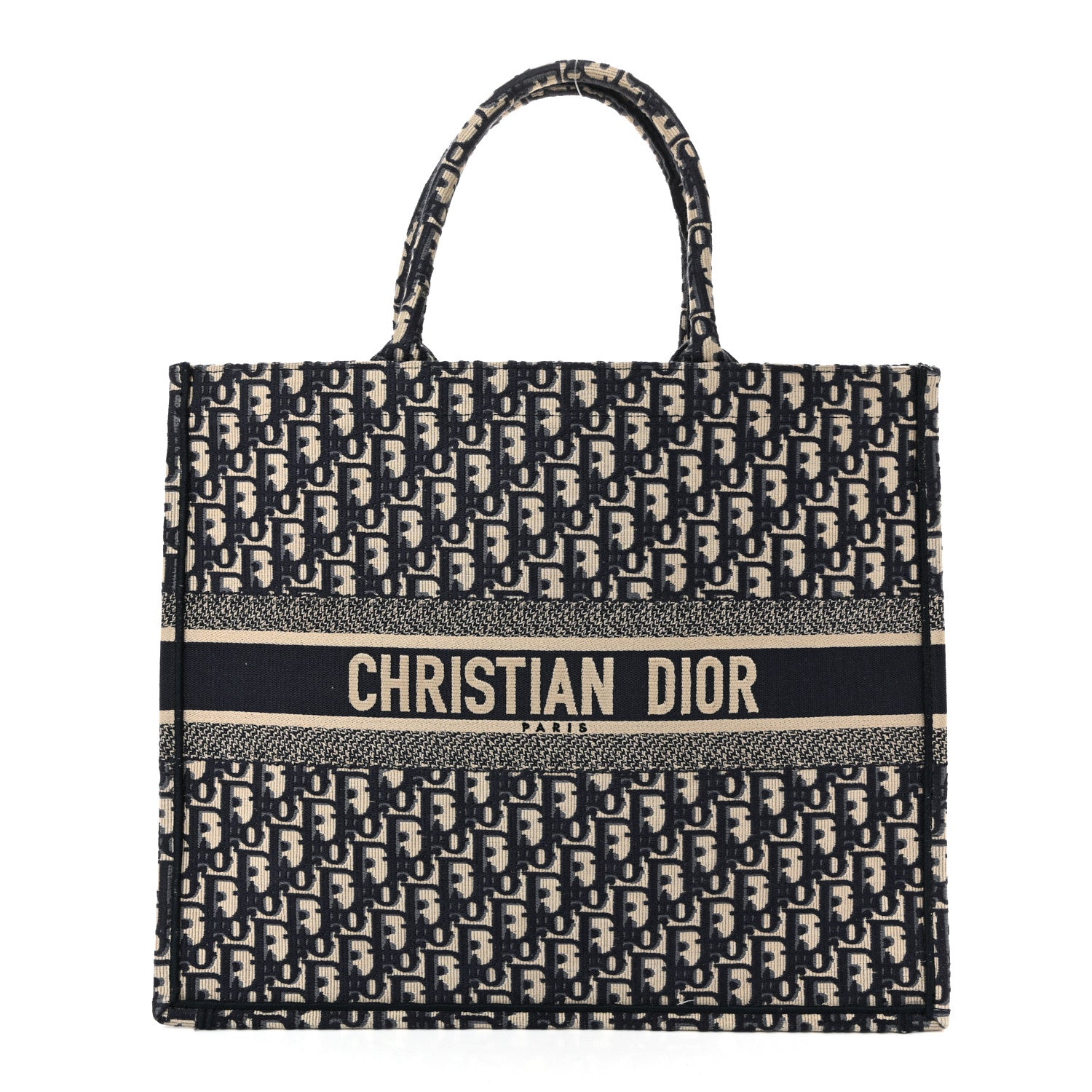Christian Dior Oblique Large Book Tote Blue Multicolor 1788794