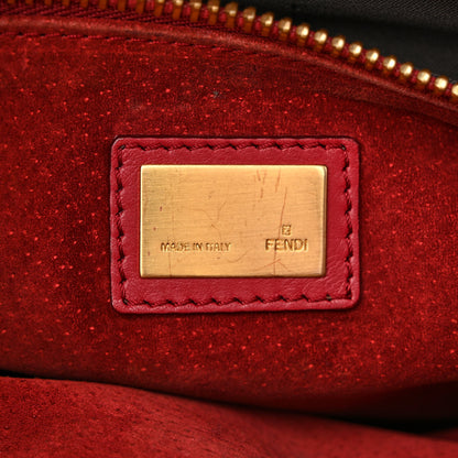 Fendi Vitello Suede Medium Peekaboo Iconic Satchel Rubino Peonia 7 of 18