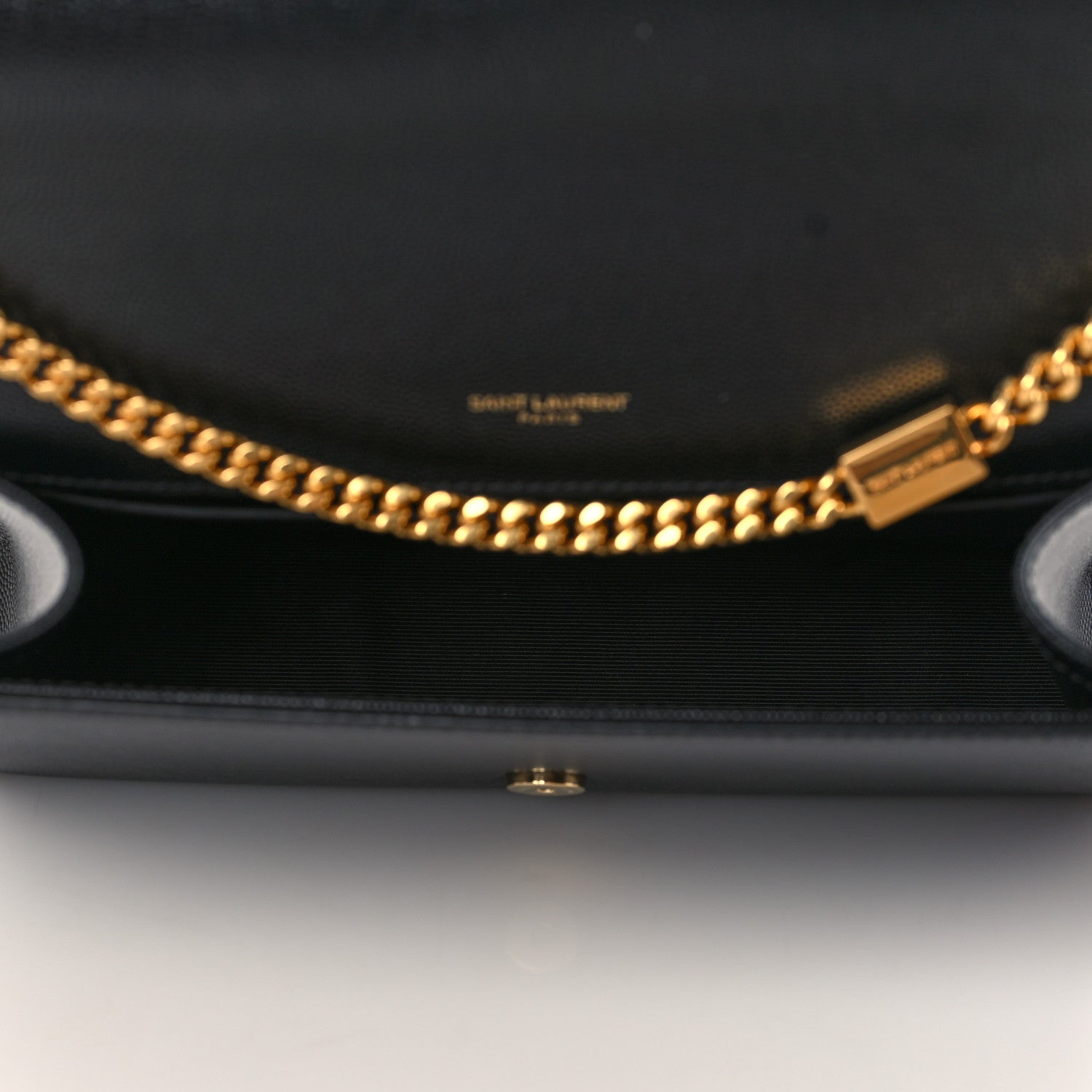 Saint Laurent Grain De Poudre Medium Classic Monogram Kate Satchel Black 5 of 9