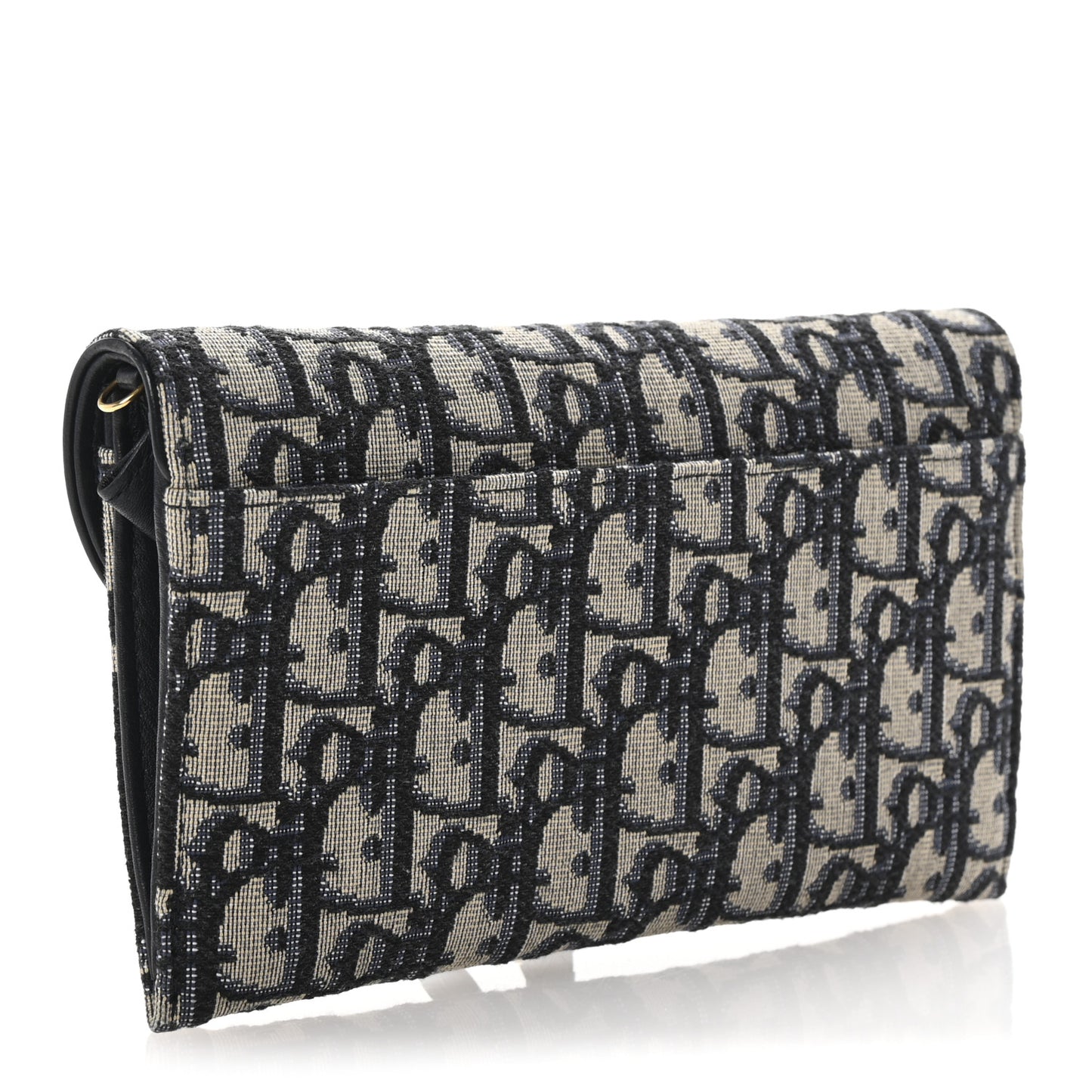 Oblique Saddle Chain Long Wallet Blue