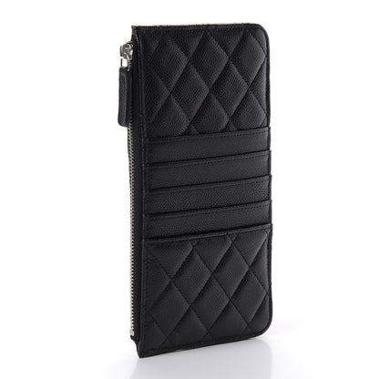 Chanel Caviar Quilted Classic Flat Wallet Pouch Black 3 of 8