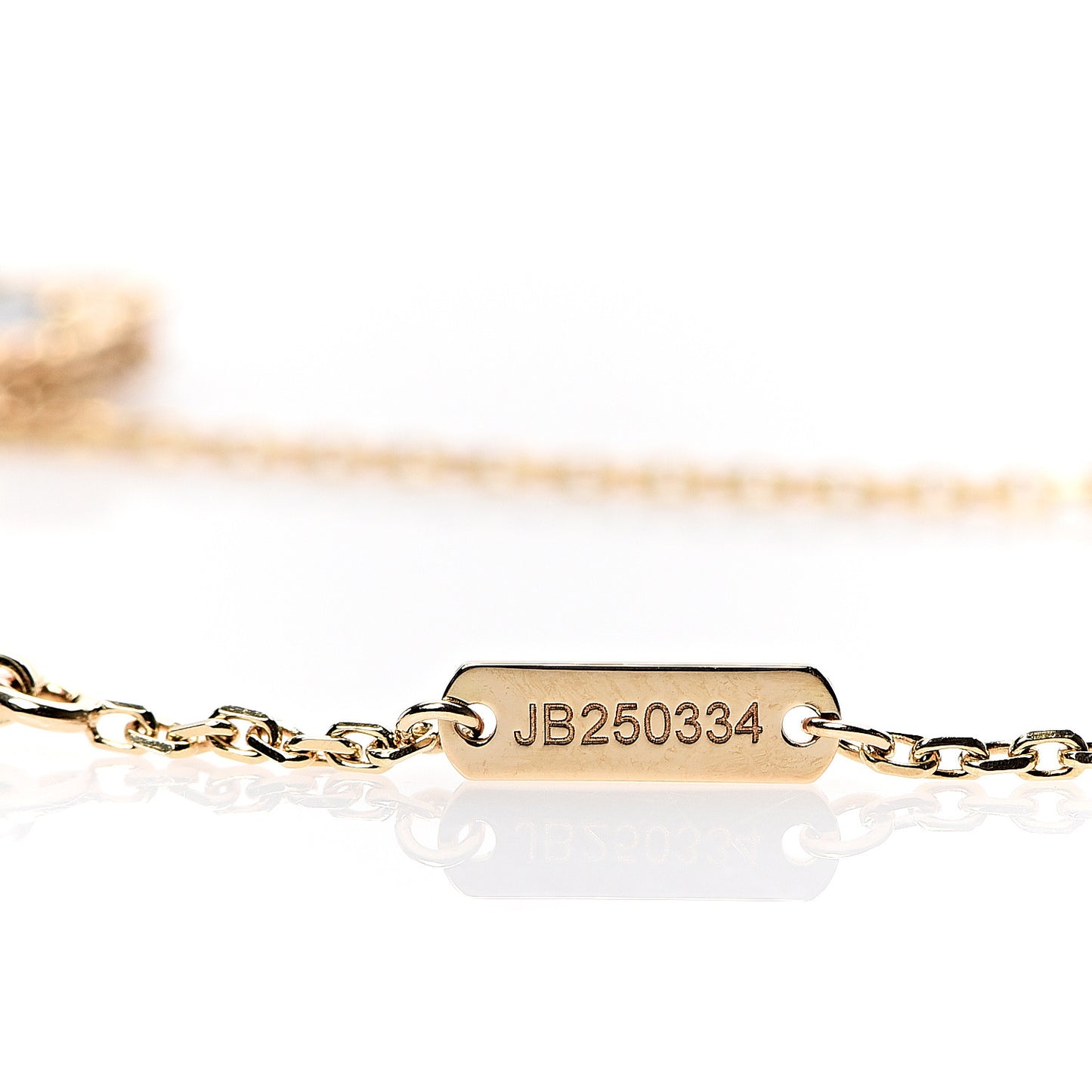 18K Yellow Gold Black Onyx Vintage Alhambra Pendant Necklace