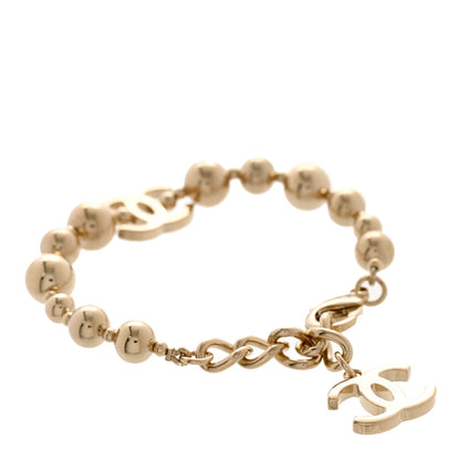 Chanel Metal Beaded CC Bracelet Gold 3 of 4