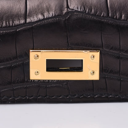 Hermes Matte Alligator Mini Kelly Sellier 20 Black 20 of 39