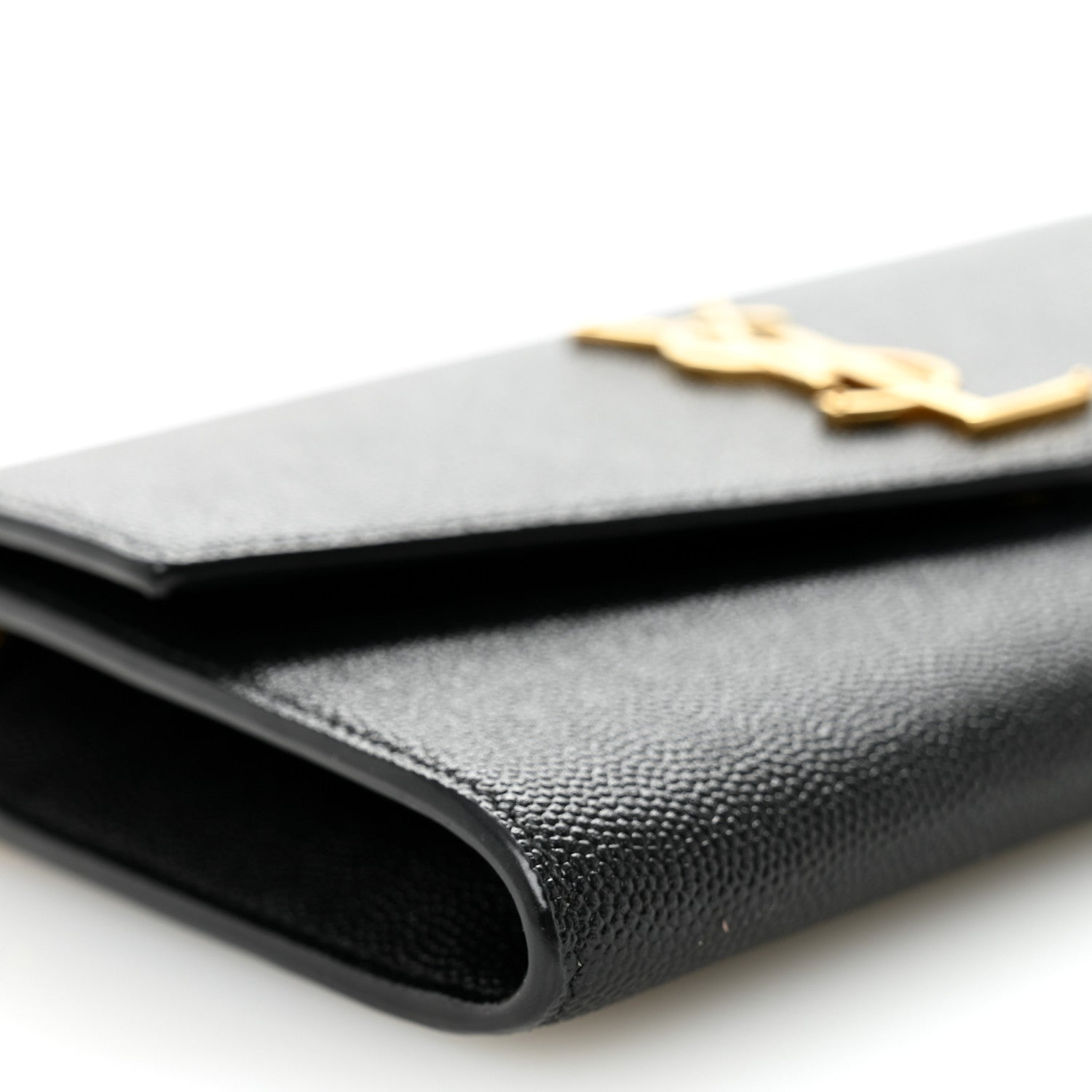 Saint Laurent Grain de Poudre Uptown Chain Wallet Black 9 of 11