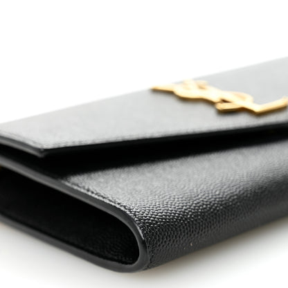 Saint Laurent Grain de Poudre Uptown Chain Wallet Black 9 of 11