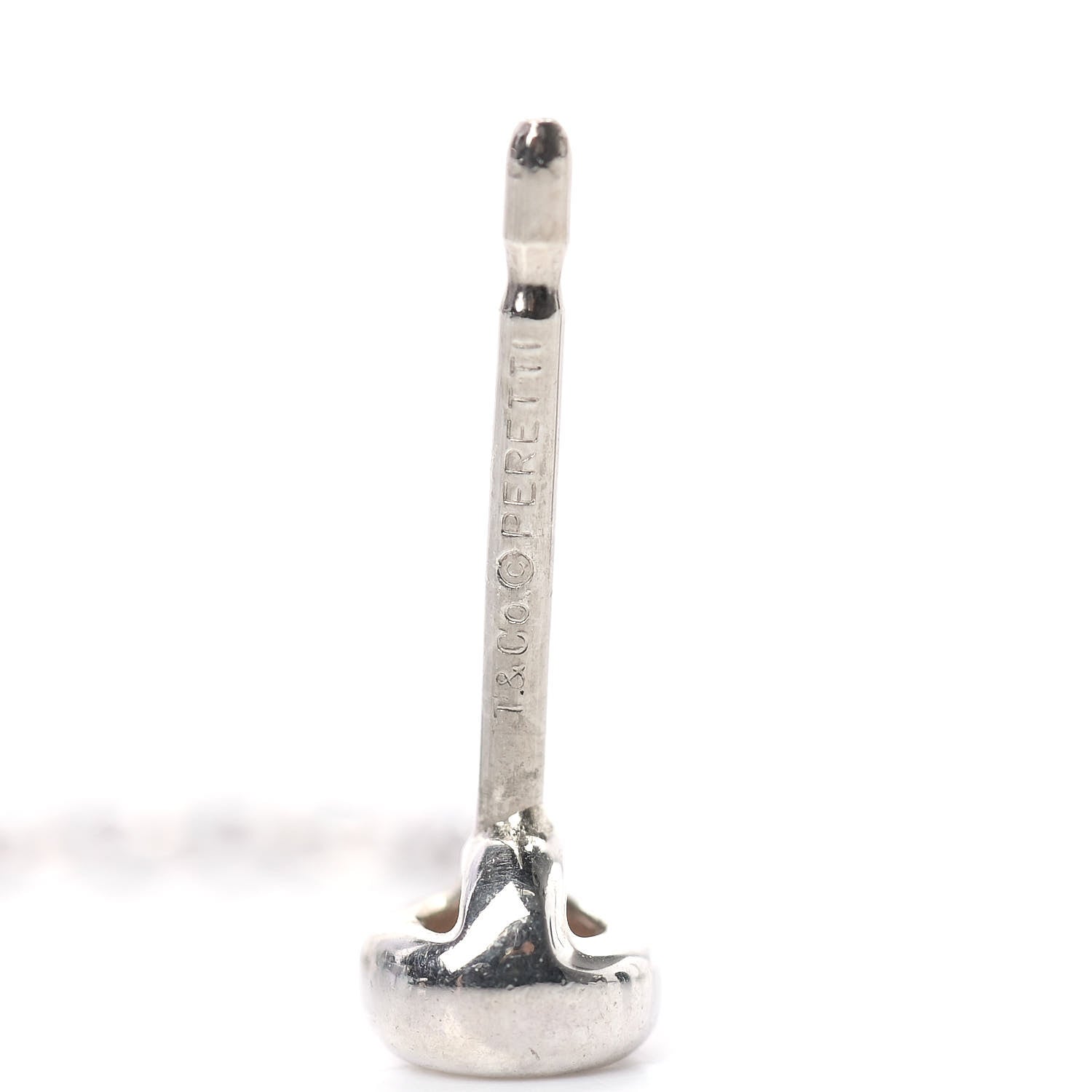 Tiffany Sterling Silver Diamond .24ct Elsa Peretti Diamonds by the Yard Drop Earrings 5 of 7