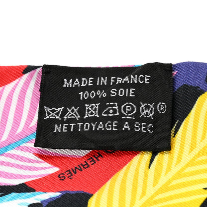 Hermes Silk Jaguar Quetzal Twilly Vert Rouge Rose 4 of 5