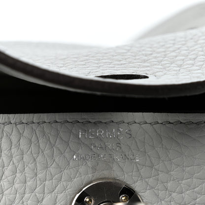 Hermes Taurillon Clemence Mini Lindy 20 Bleu Pale 5 of 9