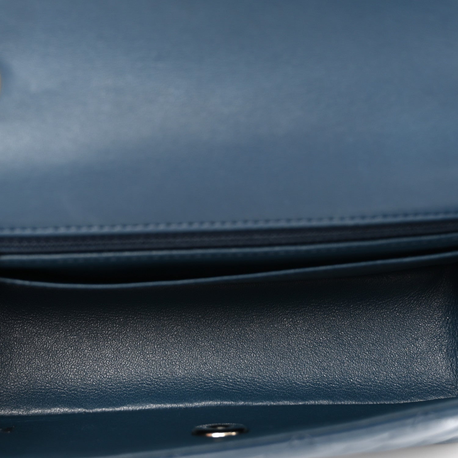 Chanel Lambskin Quilted Mini Rectangular Flap Dark Blue 5 of 10