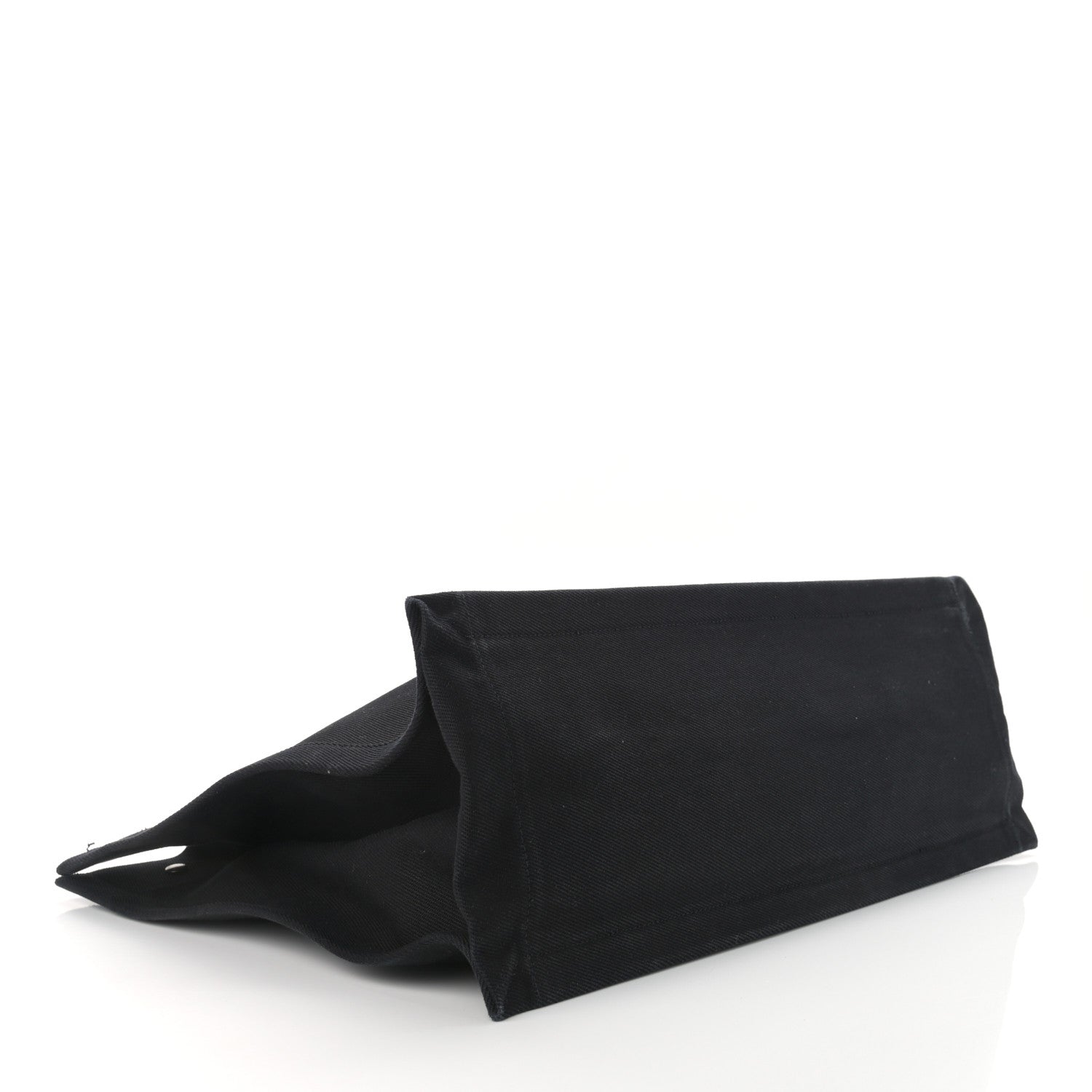 Saint Laurent Linen Calfskin Rive Gauche Tote Black 4 of 13