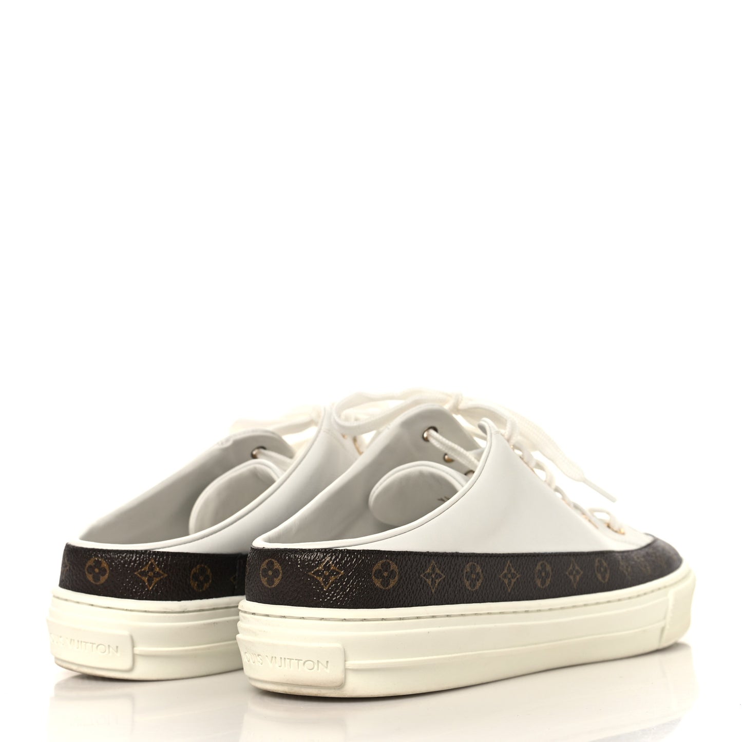 Monogram Womens Stellar Open Back Sneakers 39 White