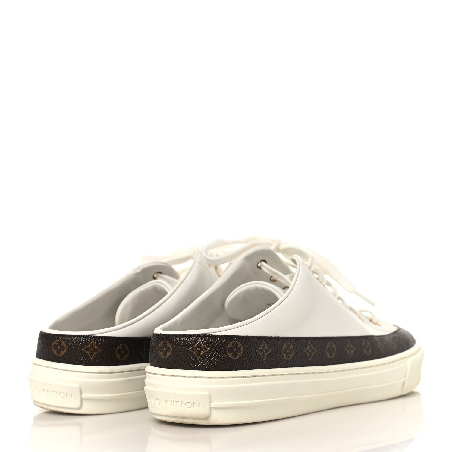 Louis Vuitton Monogram Womens Stellar Open Back Sneakers 39 White 5 of 8