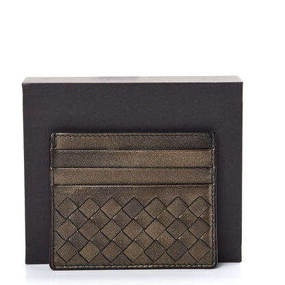 Bottega Veneta Nappa Intrecciato Card Case Dark Gold 7 of 7