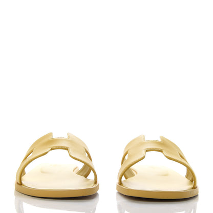 Hermes Calfskin Oran Sandals 36 Jaune Citron 4 of 11