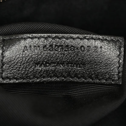 Saint Laurent Crinkled Calfskin Matelasse Monogram Medium Niki Chain Satchel Blanc Vintage 6 of 13