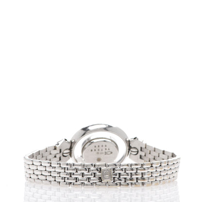 Chopard 18K White Gold Diamond Pave Bezel 24mm Happy Diamonds Oval Bow Tie Quartz Watch 3 of 6