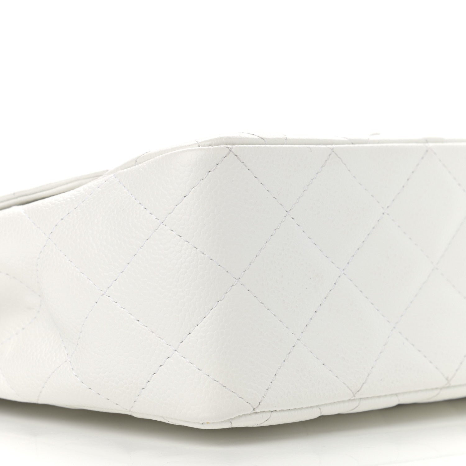 Chanel Caviar Quilted Jumbo Single Flap White 9 of 11