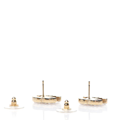 Chanel Pearl CC Earrings Gold 3 of 4