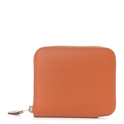 Hermes Epsom Silk'in Compact Wallet Orange 1 of 8