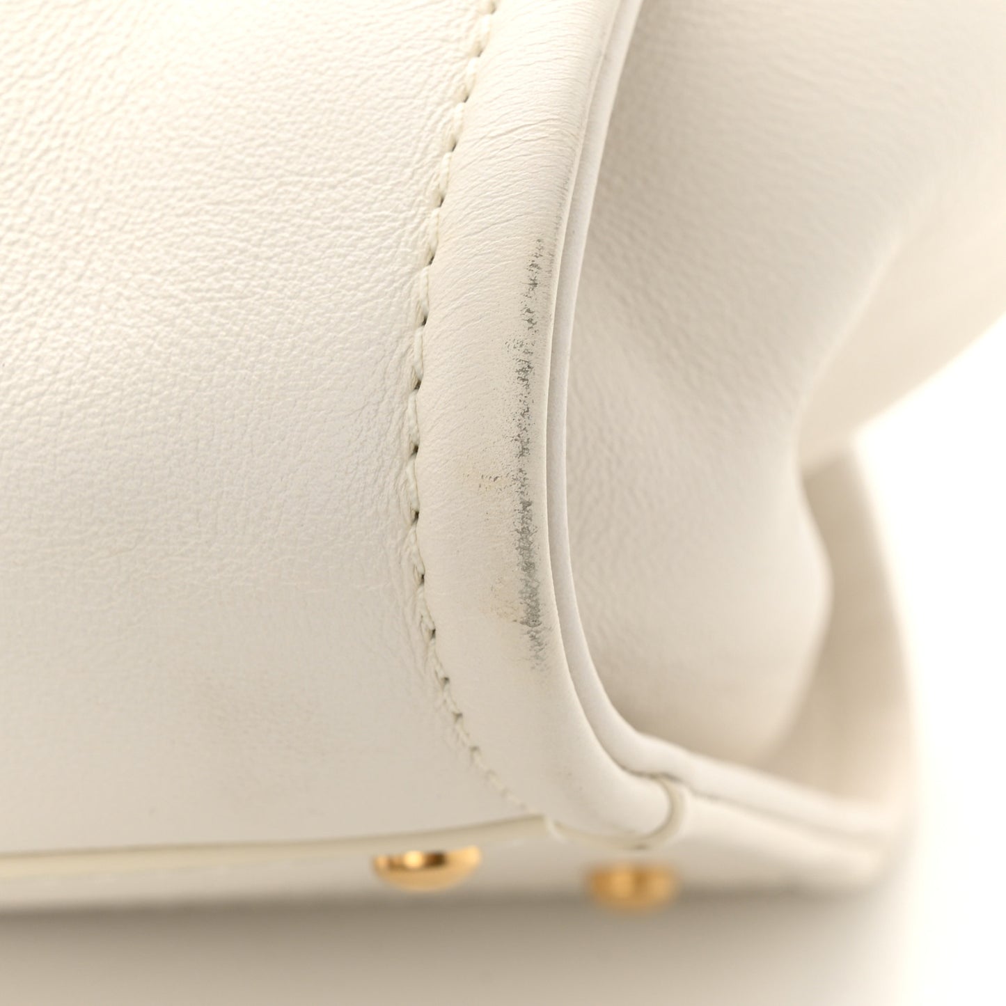 Calfskin Medium Deauville Tote White Multicolor