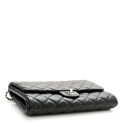 Chanel Caviar Quilted Clutch With Chain Flap Black 4 of 11