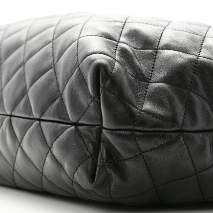 Saint Laurent Lambskin Quilted Maxi Icare Shopping Tote Black 10 of 10