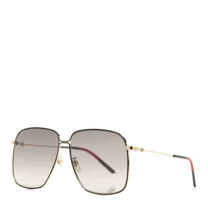 Gucci Rectangular Frame Interlocking G Sunglasses GG0394S Green Red 1 of 8