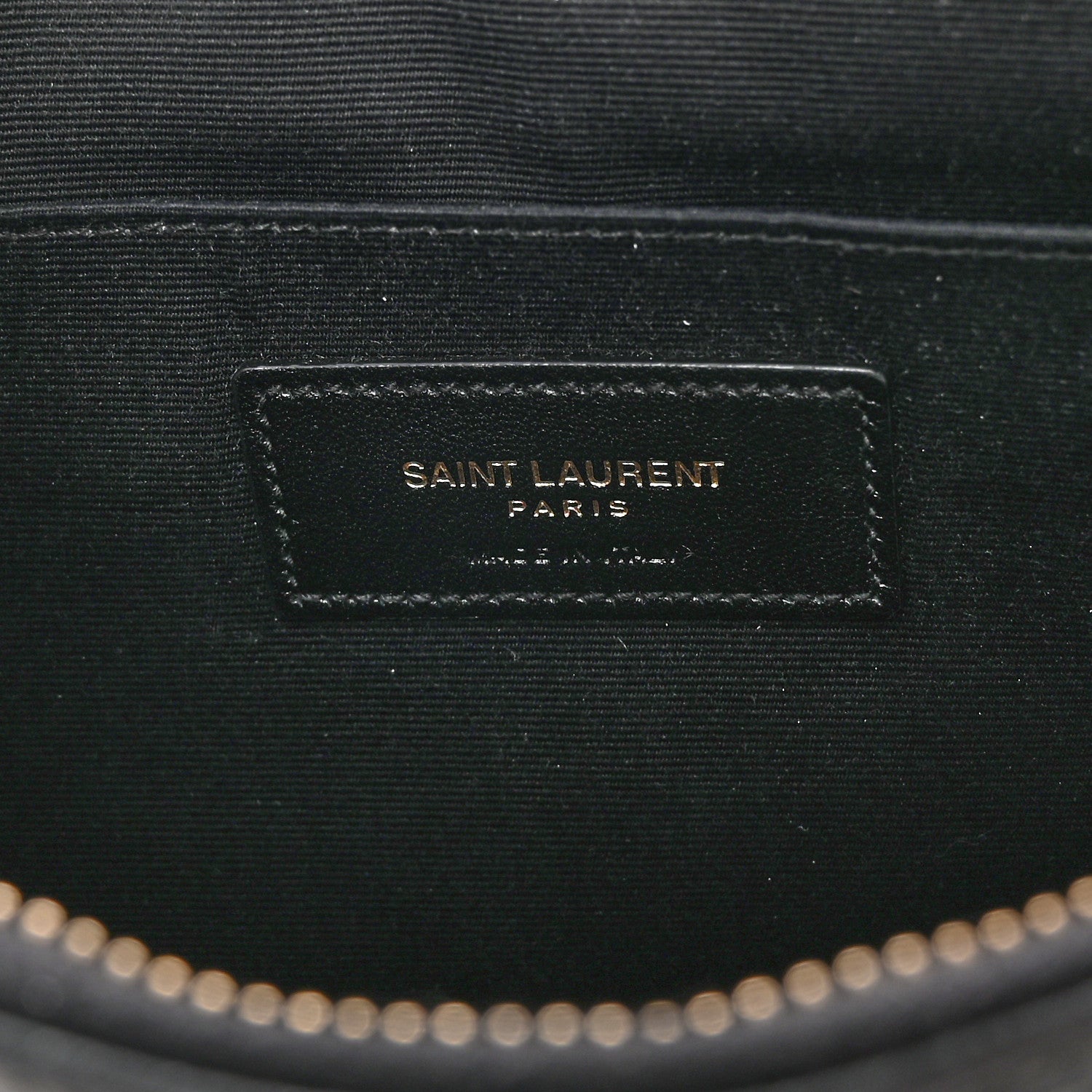 Saint Laurent Calfskin Matelasse Chevron Monogram A5 Wristlet Black 6 of 8