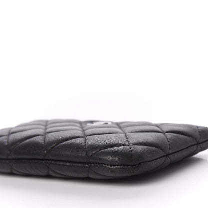 Chanel Lambskin Quilted Small Cosmetic Case Black 9 of 10