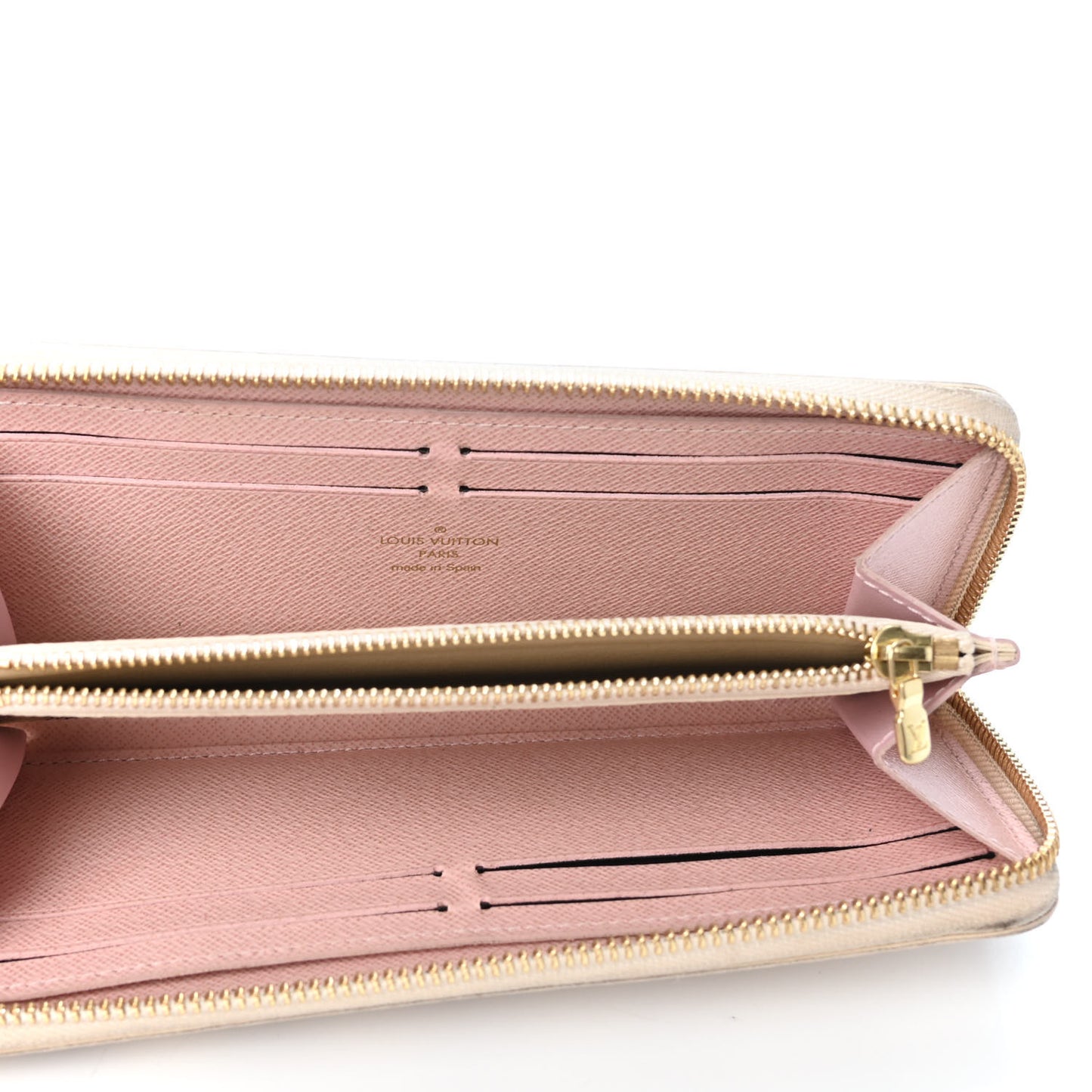 Damier Azur Clemence Wallet Rose Ballerine