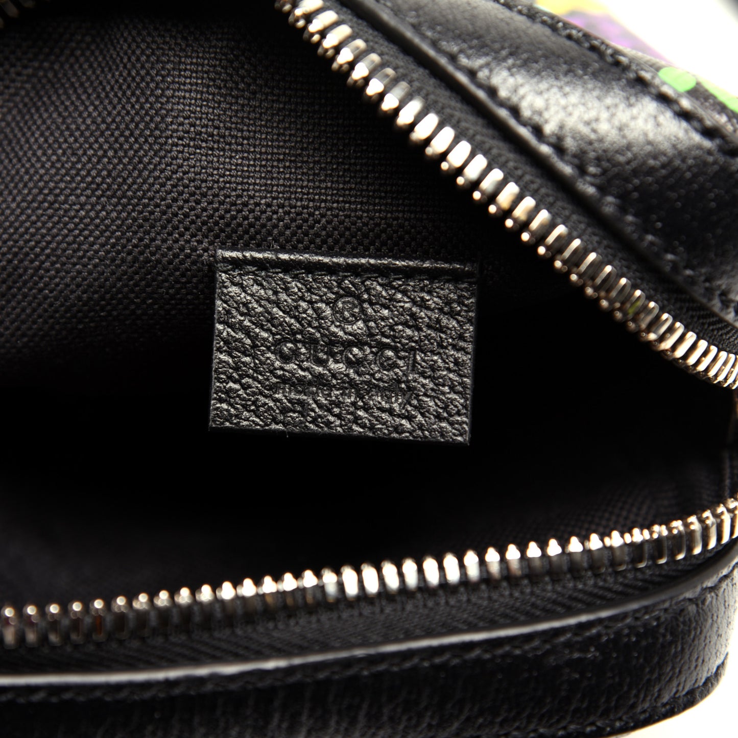 GG Supreme Monogram Psychedelic Messenger Bag Black