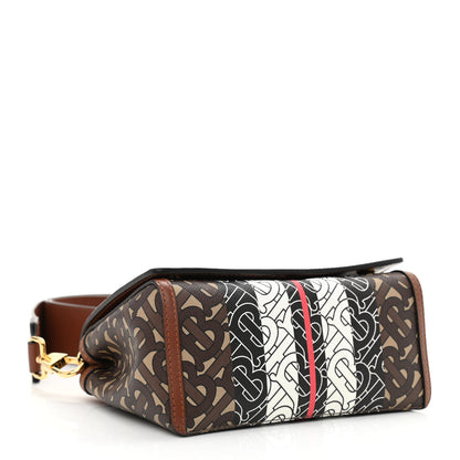 Burberry E-Canvas Monogram Stripe Hackberry Crossbody Bag Bridle Brown 4 of 11