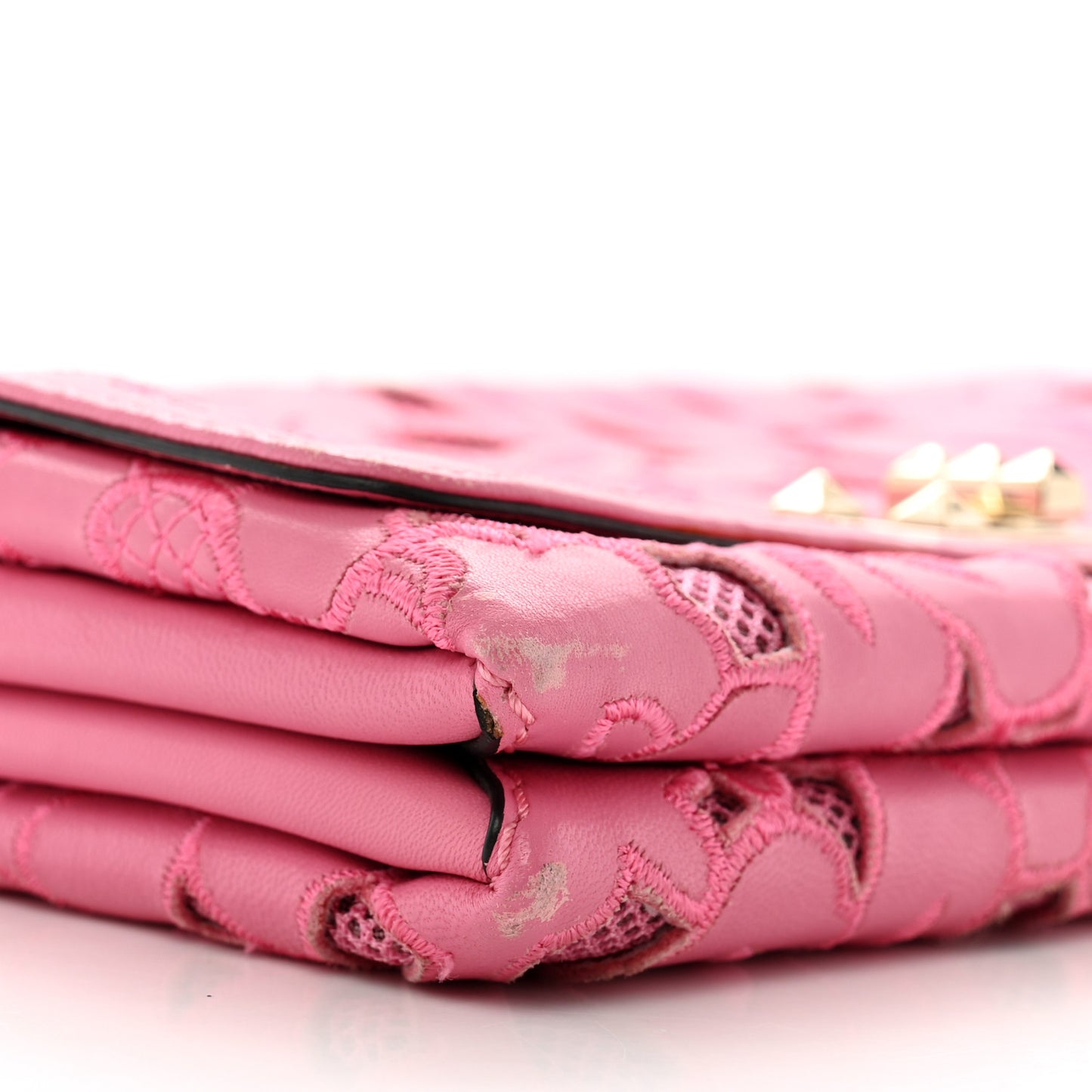 Nappa Lace Girello Flap Pop Fuxia