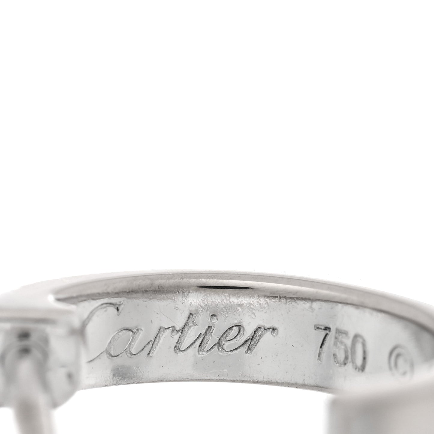 18K White Gold Small LOVE Hoop Earrings