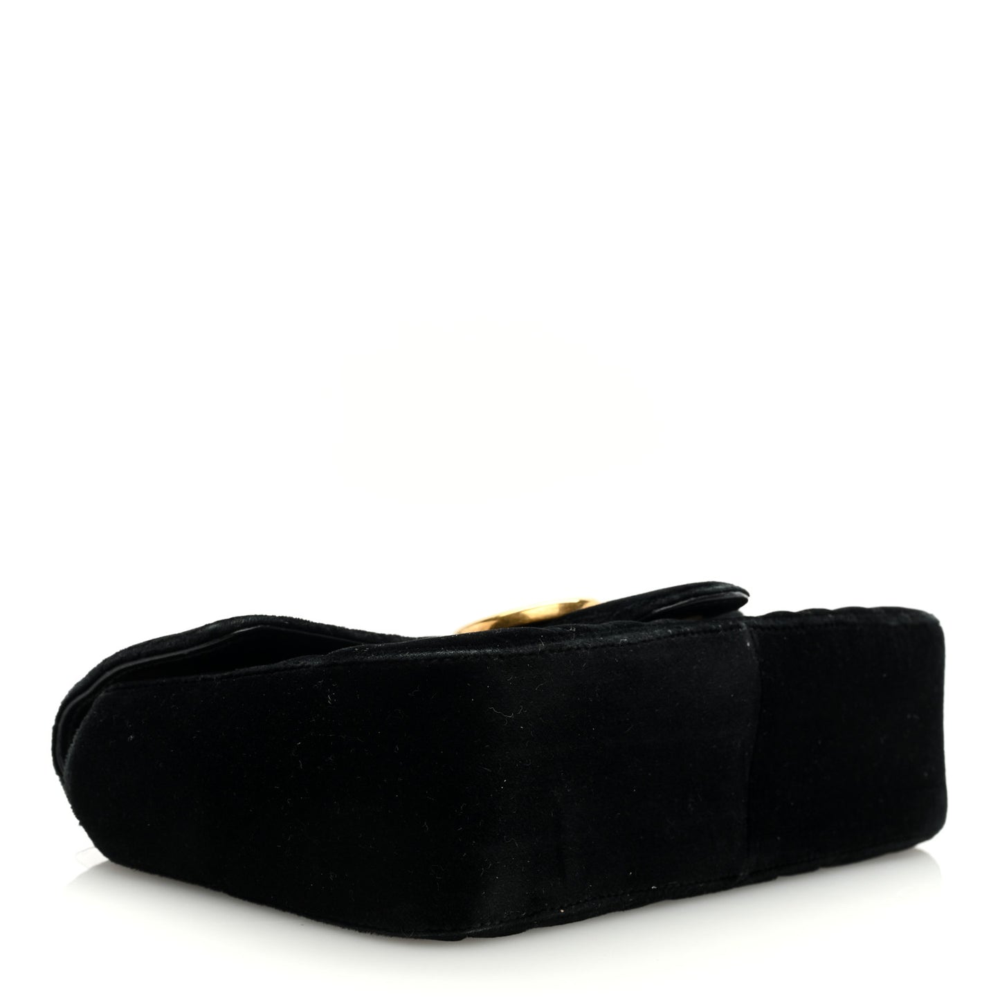Velvet Matelasse Mini GG Marmont Shoulder Bag Black