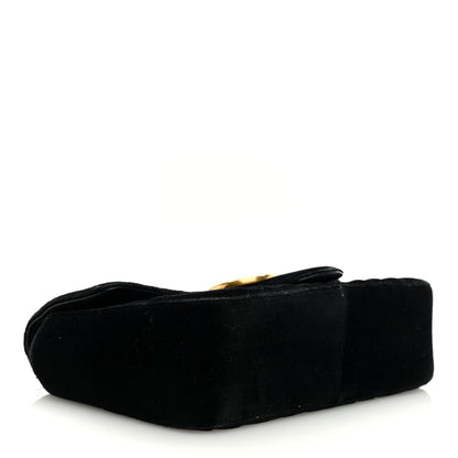 Gucci Velvet Matelasse Mini GG Marmont Shoulder Bag Black 4 of 11
